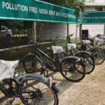 noida e cycle project punctured