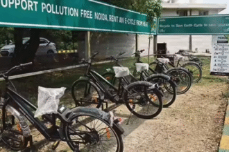 noida e cycle project punctured