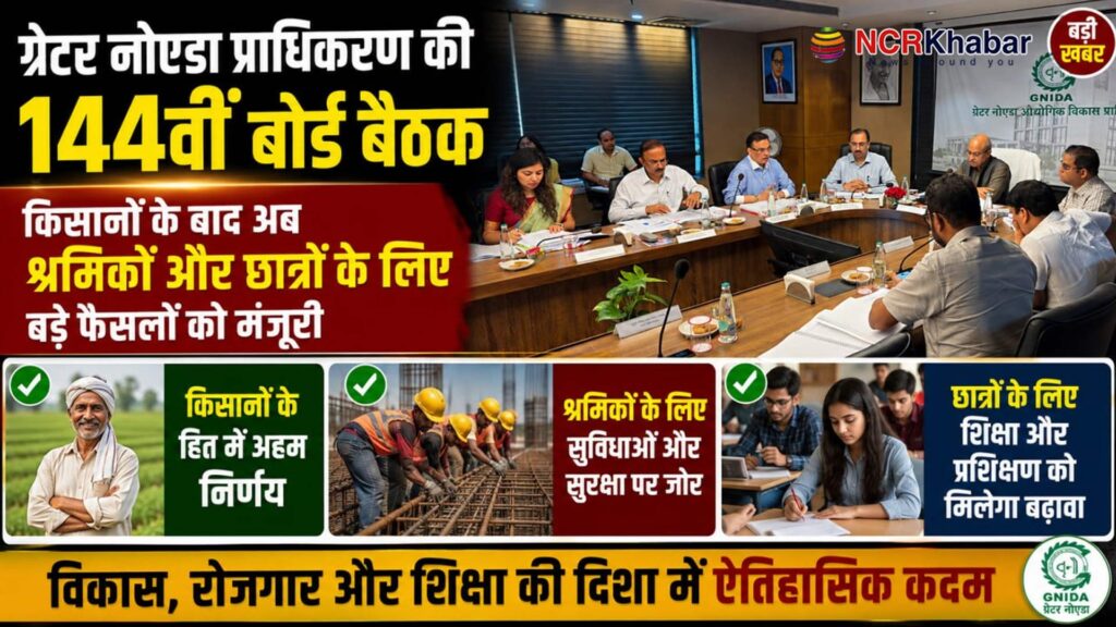 ग्रेटर नोएडा प्राधिकरण की 144वीं बोर्ड बैठक: दिल्ली-मेरठ एक्सप्रेसवे से जुड़ेगा ग्रेनो-नोएडा, बुनियादी ढांचे को मिली नई रफ्तार 2 board meeting greateer noida authority
