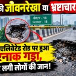 elevated road in noida got damage