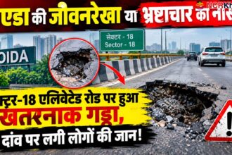 elevated road in noida got damage
